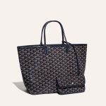 Goyard Saint Louis PM Tote Bag Navy Blue